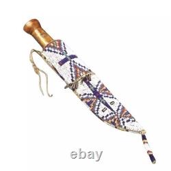 10 Beaded Leather Knife Sheaths Handmade Western Suede Covers Wholesale