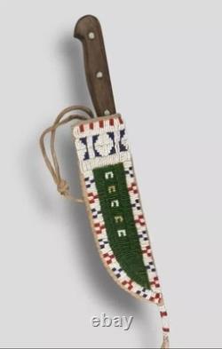 10 Beaded Leather Knife Sheaths Handmade Western Suede Covers Wholesale