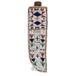 10 Beaded Leather Knife Sheaths Handmade Western Suede Covers Wholesale