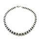 16 Navajo Pearls Sterling Silver 8mm Beads Necklace
