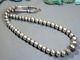 17.5 SUNRAY Stamped NAVAJO PEARLS 6-12mm STERLING Silver Bench Beads on Chain