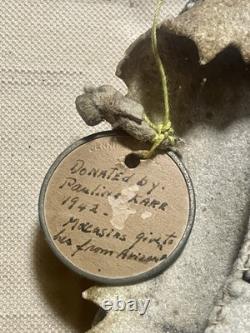 1800s Lakota Sioux Native American Beaded Buffalo Track Moccasins with Museum Tag