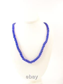 1800s Native American Cobalt Glass Trade Beads on Dear Skin Strands