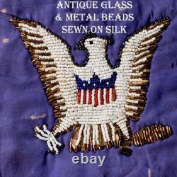 1900's Antique Sioux Beaded Horse Martingale Indian Old Costume PATRIOTIC