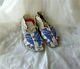 1900's PLAINS CHEYENNE INDIAN NATIVE AMERICAN BEADED MOCCASINS BEADS Antique