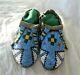 1900's PLATEAU INDIAN NATIVE AMERICAN BEADED MOCCASINS BEADS Hide Antique
