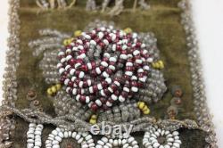 1908 Native American Beaded Whimsey Wall Pocket Act of DEFIANCE