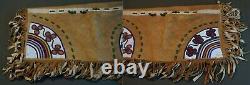 1910 20's Native American Great Lakes Woodlands Beaded Pillow Case Moose Hide
