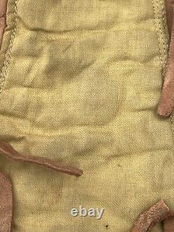 1920's Native American Beaded Hide Belt With Four Decorated Fringed Tassels
