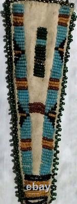 1920's Native American Central Plains Beaded Scissors Case 5x2 Great Cond! Cpix