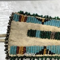 1920's Native American Central Plains Beaded Scissors Case 5x2 Great Cond! Cpix