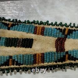 1920's Native American Central Plains Beaded Scissors Case 5x2 Great Cond! Cpix