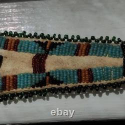 1920's Native American Central Plains Beaded Scissors Case 5x2 Great Cond! Cpix