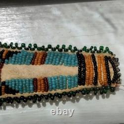 1920's Native American Central Plains Beaded Scissors Case 5x2 Great Cond! Cpix