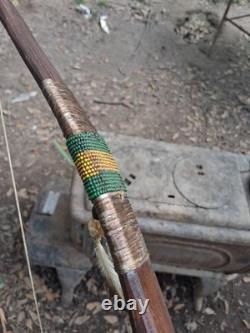 1940s NATIVE AMERICAN SHORT BOW RECURVE/ 2 ARROWS HANDMADE HTF