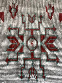 1950s Beaded Bag On Hide Bought At Native American WI Reservation Museum