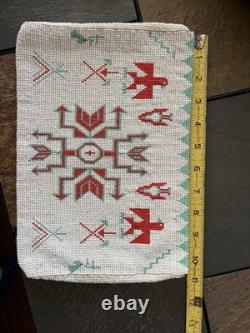 1950s Beaded Bag On Hide Bought At Native American WI Reservation Museum