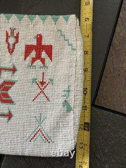 1950s Beaded Bag On Hide Bought At Native American WI Reservation Museum