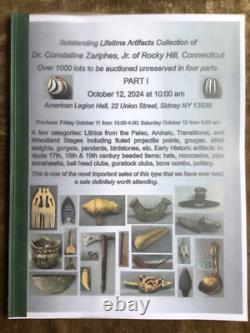 19th C Native American Plains Carved Horn Spoon Quilled Brass Beads & Tin Cones