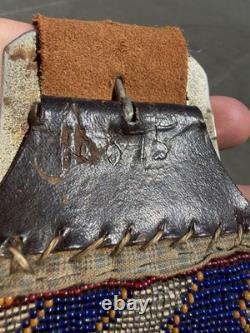 20's 30's Early Navajo Native American Glass Beaded Western Belt With Buckle WOW
