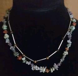 32 Pc Native American Style Semi-precious Bead Necklaces Bracelets Cuffs Lot +