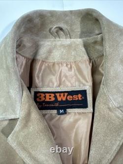 3B WEST Tansmith Suede Leather Fringe Beaded Native American Style Jacket Size M