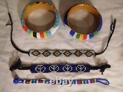 5 Native American Style Beaded Bracelets