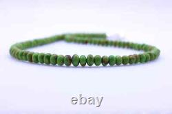 6mm Lime Green Kingman Arizona Mohave Turquoise Gemstone Layering Necklace