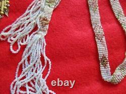 8 Native American Beaded Leather Items, Necklaces, Bracelets +++ Sd-082307771