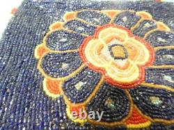ANTIQUE 1920-30s YAKIMA PLATEAU INDIAN FULLY BEADED BOTH SIDES POUCH