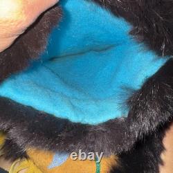 ANTIQUE Native American Beaded Gauntlet/Authentic OJIBWAY Gloves, Moosehide, Glass