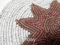 ANTIQUE / VINTAGE c. 1920s CREE INDIAN FULLY BEADED TARGET POUCH