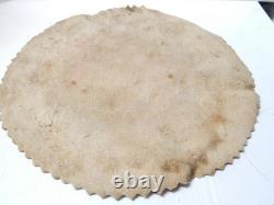 ANTIQUE WOODLANDS CREE / CHIPPEWA INDIAN BEADED BRAIN TANNED HIDE MAT -c1890-20s