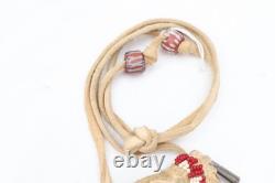 ATQ Native American Plains Indian Sioux Lakota Beaded Strike-A-Light Bag Pouch