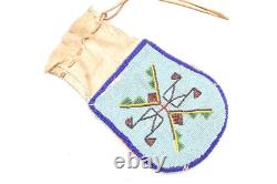 ATQ Plateau Nez Perce Native American Geometric Full Beaded Purse Flat Bag Pouch