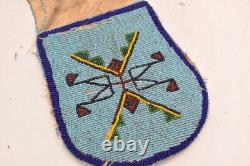 ATQ Plateau Nez Perce Native American Geometric Full Beaded Purse Flat Bag Pouch