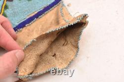 ATQ Plateau Nez Perce Native American Geometric Full Beaded Purse Flat Bag Pouch