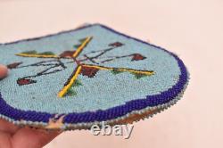 ATQ Plateau Nez Perce Native American Geometric Full Beaded Purse Flat Bag Pouch