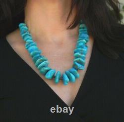 AUTHENTIC Sleeping Beauty Turquoise withSterling Beads & Heishi Necklace 22 $3225