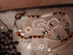 Amazing Display of Mixed Shell Beads and More Rare Antique group