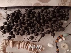 Amazing Display of Mixed Shell Beads and More Rare Antique group