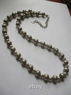 American West Carolyn Pollack Sterling Silver Native Pearl Beaded 20 Necklace