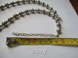 American West Carolyn Pollack Sterling Silver Native Pearl Beaded 20 Necklace