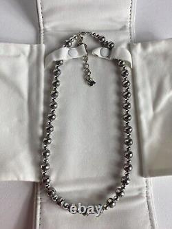 American West Sterling Silver Native Pearl Beaded Necklace 17 20 NWT