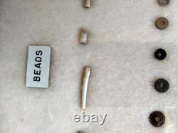 Ancient Hopewell Native American Bead Collection from the Mackinaw River