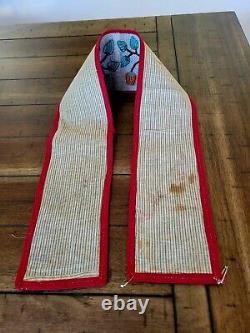 Antique 19th C. Native American Indian Beaded Strap from Bandolier Bag