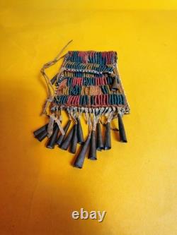 Antique Apache Strike-a-Lite Antique Beaded Bag Native American Cones Fringe
