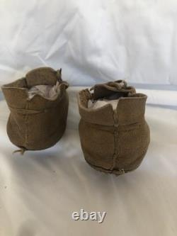 Antique Arapaho Indian Youth Beaded Leather Handmade Mocassins