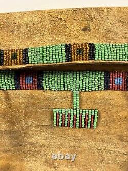Antique Beaded Arapaho Native American Indian Flat Envelope Case1880s to 1900