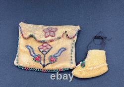 Antique Beaded Bag Medicine Pouch Native American